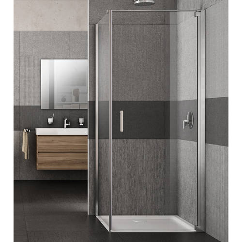 Additional image for Vivo Shower Enclosure With Pivot Door (750x800x2000mm, RH).