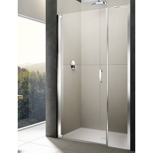Additional image for Diletto Pivot Shower Door & In-Line Panel (1000x2000mm, LH).