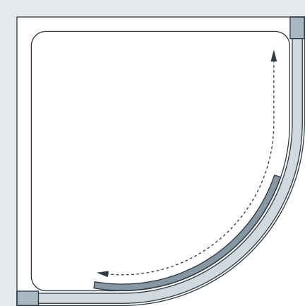 Additional image for Sorong Quadrant Enclosure With Single Door (900x2000mm).