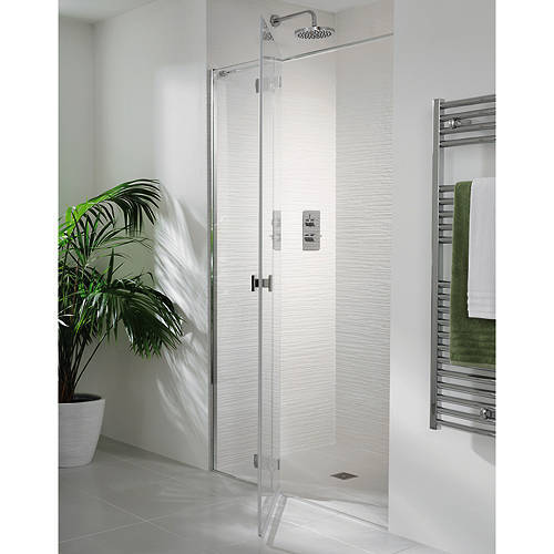 Additional image for Martinique Frameless Hinged Shower Door & Panel (1600x2000).
