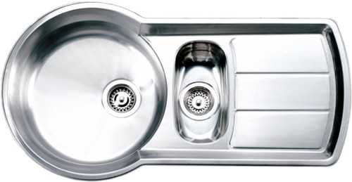 Additional image for 1.5 Bowl Stainless Steel Kitchen Sink. Reversible.