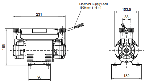 Additional image for Twin Ended Impeller Shower Pump (2.0 Bar).