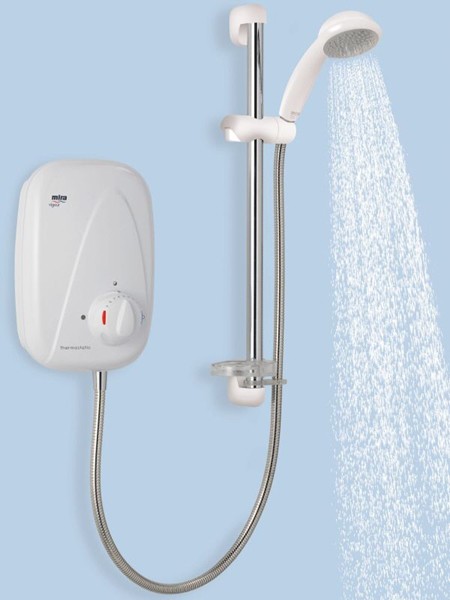 Additional image for Manual Power Shower (White & Chrome).