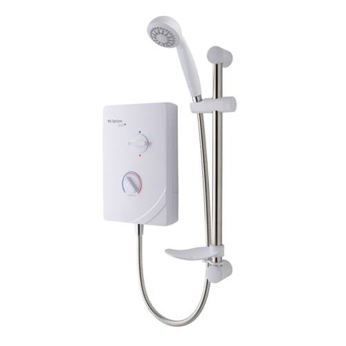 Additional image for Options Solo QI Electric Shower (8.5 kW, White & Chrome) - Clearance.
