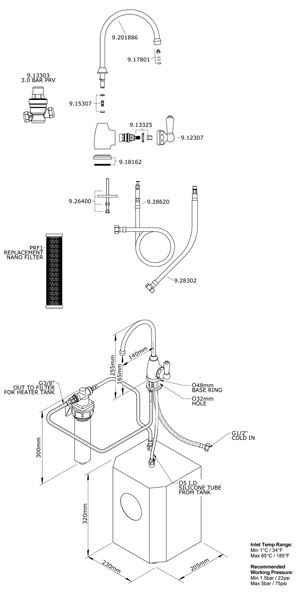 Additional image for Mini Boiling Water Kitchen Tap (Pewter).