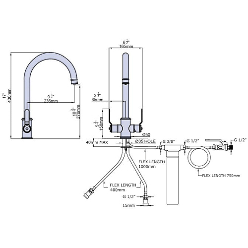 Additional image for Filtered Kitchen Tap (Chrome).