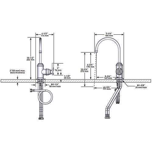 Additional image for Mini Boiling & Filtered Cold Kitchen Tap (Pewter).