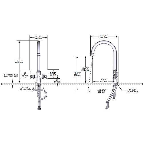 Additional image for 3-in-1 Instant Hot Water Kitchen Tap (Chrome).