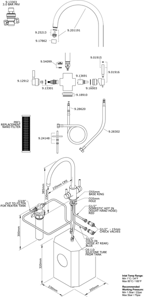 Additional image for Boiling Water Kitchen Tap (Polished Nickel).