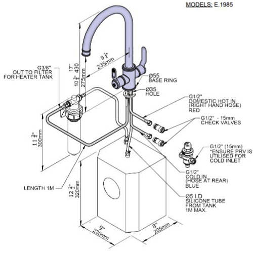 Additional image for 3-in-1 Instant Hot Water Kitchen Tap (Chrome).