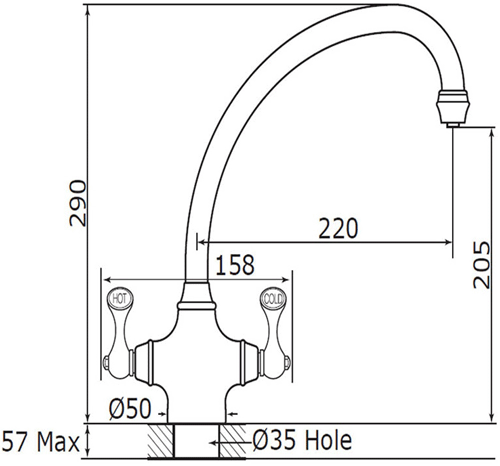 Additional image for Kitchen Mixer Tap (Chrome).