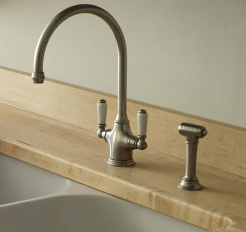 Additional image for Kitchen Tap With Rinser (Pewter).