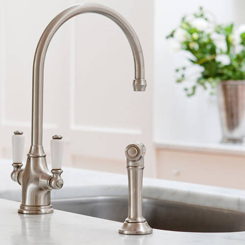 Additional image for Kitchen Tap With Rinser (Pewter).