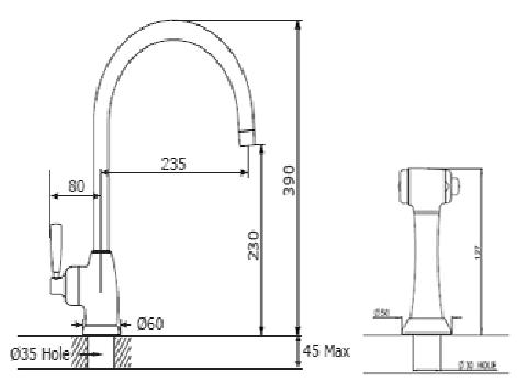 Additional image for Kitchen Tap With Lever Handle & Rinser (Chrome).