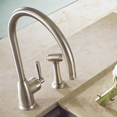 Additional image for Kitchen Tap With Lever Handle & Rinser (Pewter).