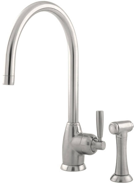 Additional image for Kitchen Tap With Lever Handle & Rinser (Pewter).