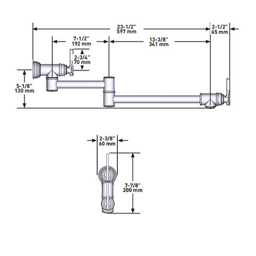 Additional image for Wall Mounted Pot Filler Kitchen Tap (English Bronze).