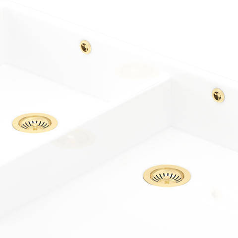 Additional image for Double Bowl Sink Waste and Overflow Kit (Gold).