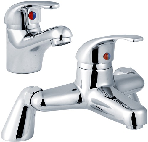 Additional image for Eon Basin & Bath Filler Tap Set (Chrome).