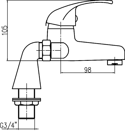 Additional image for Eon Basin & Bath Filler Tap Set (Chrome).