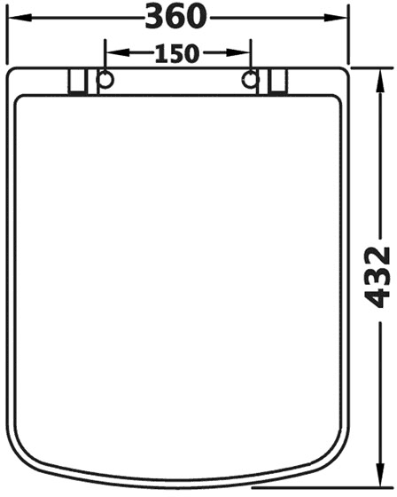 Additional image for Luxury Square Soft Close Toilet Seat.