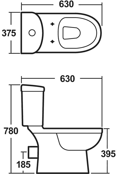 Additional image for Ivo Toilet With Push Flush Cistern & Soft Close Seat.