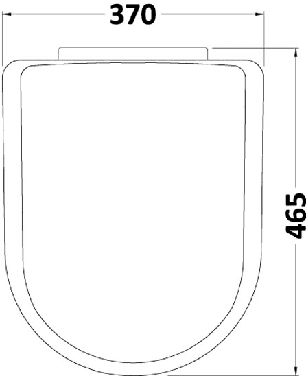 Additional image for Standard D-Shape Soft Close Toilet Seat.