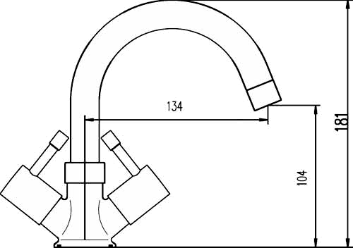 Additional image for Economy Basin & Bath Shower Mixer Tap Set.