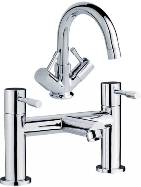 Additional image for Economy Basin & Bath Filler Tap Set (Chrome).