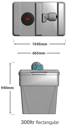 Additional image for Rectangular Tank With Fixed Speed Pump (300L Tank).