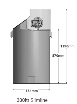 Additional image for Slimline Tank With Fixed Speed Pump (200L Tank).