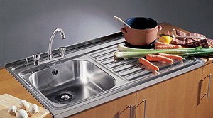 Additional image for Sit On Kitchen Sink & Waste. 1000x600mm (Square Edge, 2 Tap Hole).