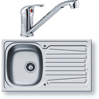 Additional image for Sparta Kitchen Sink, Waste & Tap. 860x500mm (Reversible).