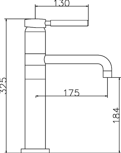 Additional image for Single lever high rise mixer, swivel spout (chrome)