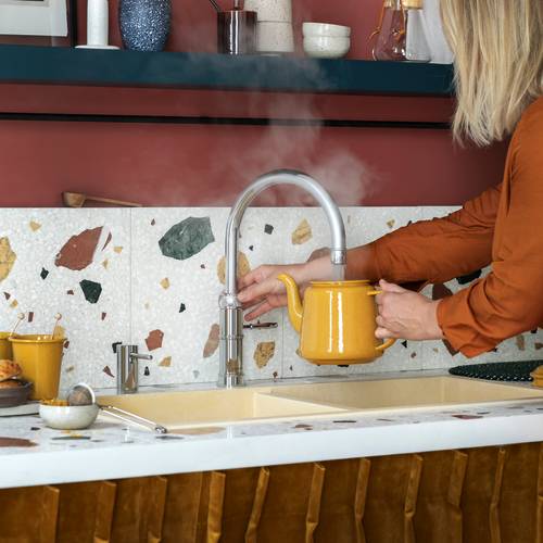 Additional image for Round Boiling Water Kitchen Tap. COMBI (Polished Chrome).