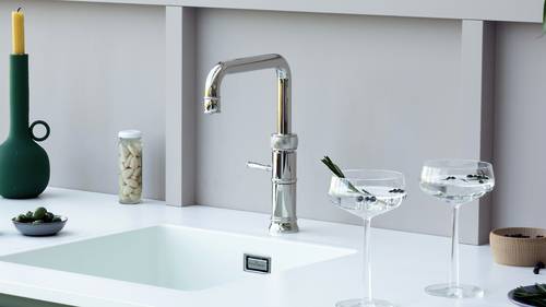Additional image for Square Boiling Water Kitchen Tap. COMBI (Polished Chrome).
