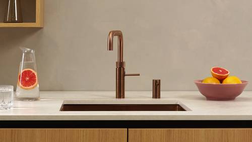 Additional image for Square Boiling Water Kitchen Tap. PRO3 (Patinated Brass).