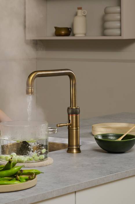 Additional image for Square Boiling Water Kitchen Tap. PRO3 (Patinated Brass).
