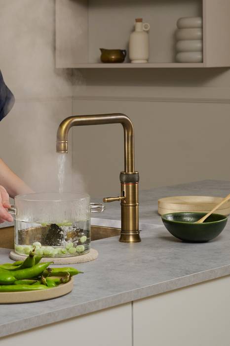 Additional image for Square Boiling Water Kitchen Tap. PRO3 (Patinated Brass).