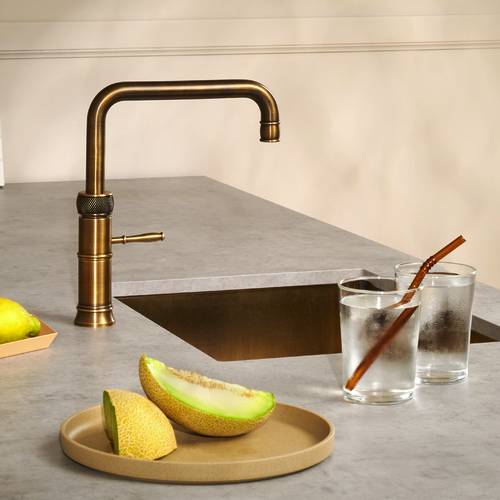 Additional image for Square Boiling Water Kitchen Tap. PRO3 (Patinated Brass).