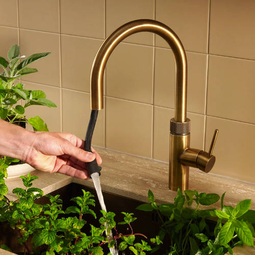 Additional image for 3 In 1 Boiling Water Kitchen Tap. PRO3 (PRE ORDER - Patinated Brass).