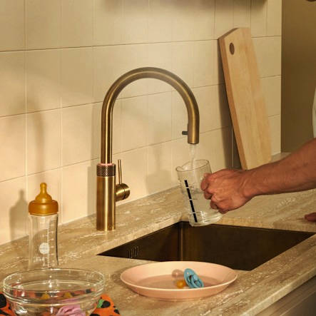 Additional image for 3 In 1 Boiling Water Kitchen Tap. PRO3 (PRE ORDER - Patinated Brass).