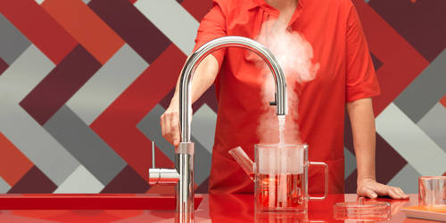 Additional image for Round Boiling Water Kitchen Tap. COMBI (Black).
