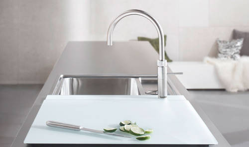 Additional image for Round Boiling Water Kitchen Tap. COMBI (Patinated Brass).
