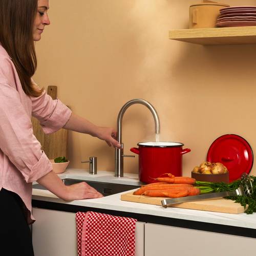 Additional image for Round Boiling Water Kitchen Tap. COMBI (Polished Chrome).