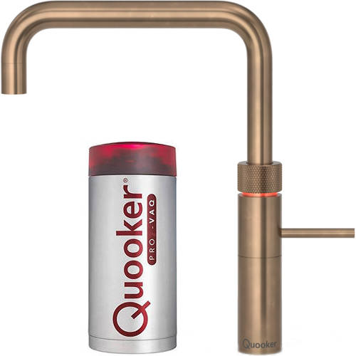 Additional image for Square Boiling Water Kitchen Tap. COMBI (Patinated Brass).