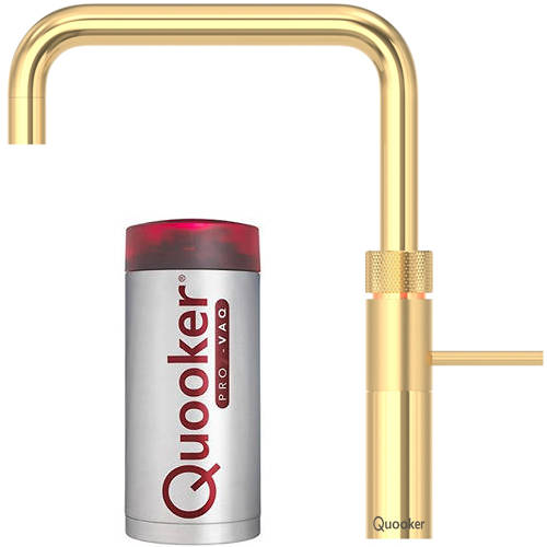 Additional image for Square Boiling Water Kitchen Tap. COMBI (Gold).