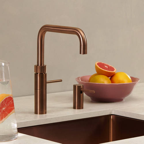 Additional image for Square Boiling Water Kitchen Tap. COMBI (Rose Copper).