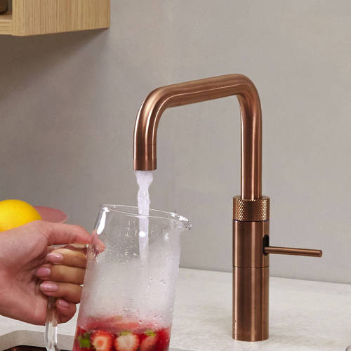 Additional image for Square Boiling Water Kitchen Tap. COMBI (Rose Copper).