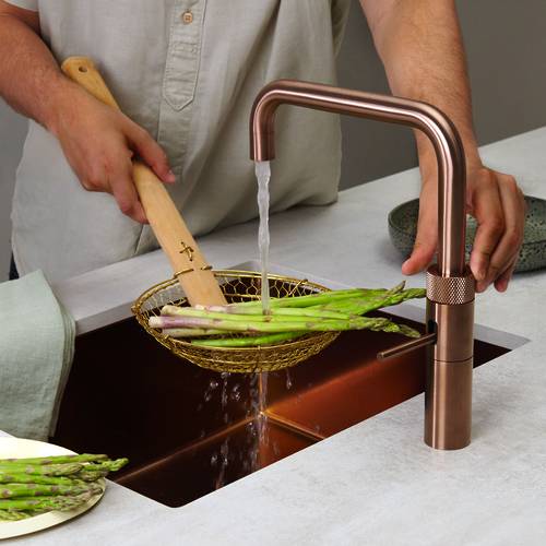 Additional image for Square Boiling Water Kitchen Tap. PRO3 (Rose Copper).